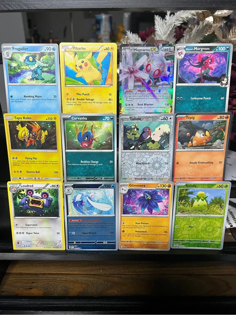 🌸Pokemon 12-card lot/ All near mint never played. Includes holo/reverse holo/reg